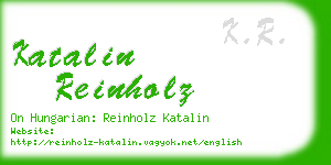 katalin reinholz business card